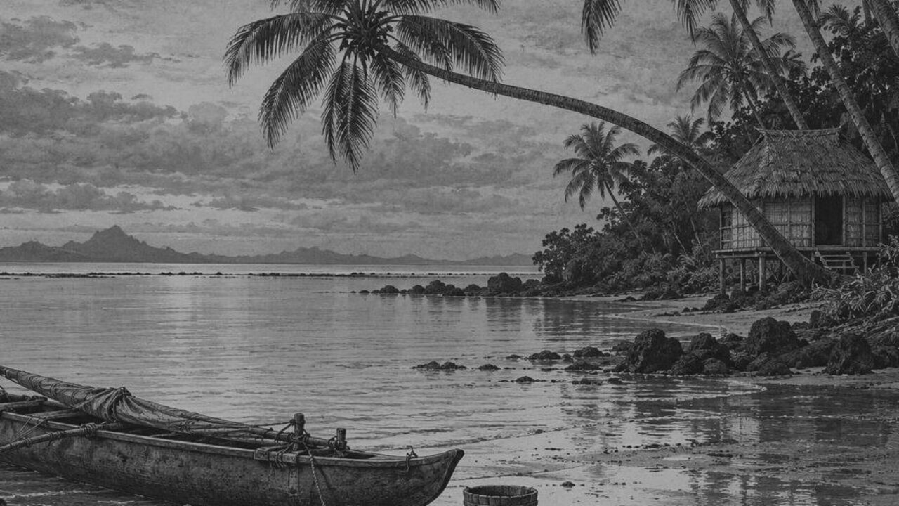 Aloha Oe — Los mares del Sur, ilustración de la colección Clásicos