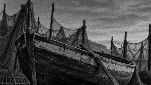 Benito Cereno — Tierra y mar, ilustración de la colección Clásicos