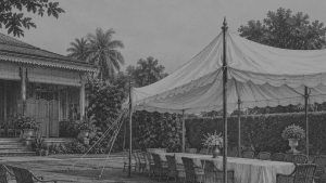 Cuento de hadas suburbano — Fiesta en el jardín, ilustración de la colección Clásicos