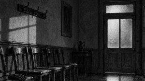 De cómo el Dr. Job Paupersum le trajo rosas rojas a su hija — Sala de espera, ilustración de la colección Clásicos