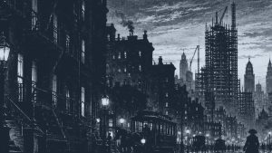 El califa, Cúpido y el reloj — La ciudad grande, ilustración de la colección Clásicos