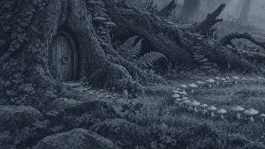 El duendecillo y la mujer — El bosque de los cuentos, ilustración de la colección Clásicos