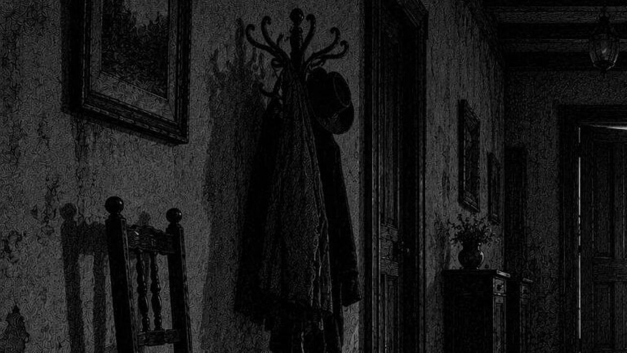 El experimento del doctor Heidegger — La puerta entreabierta, ilustración de la colección Clásicos