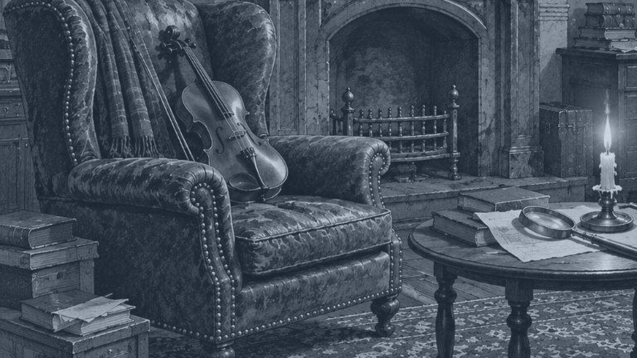 El hombre del labio retorcido — La lupa y el violín, ilustración de la colección Clásicos