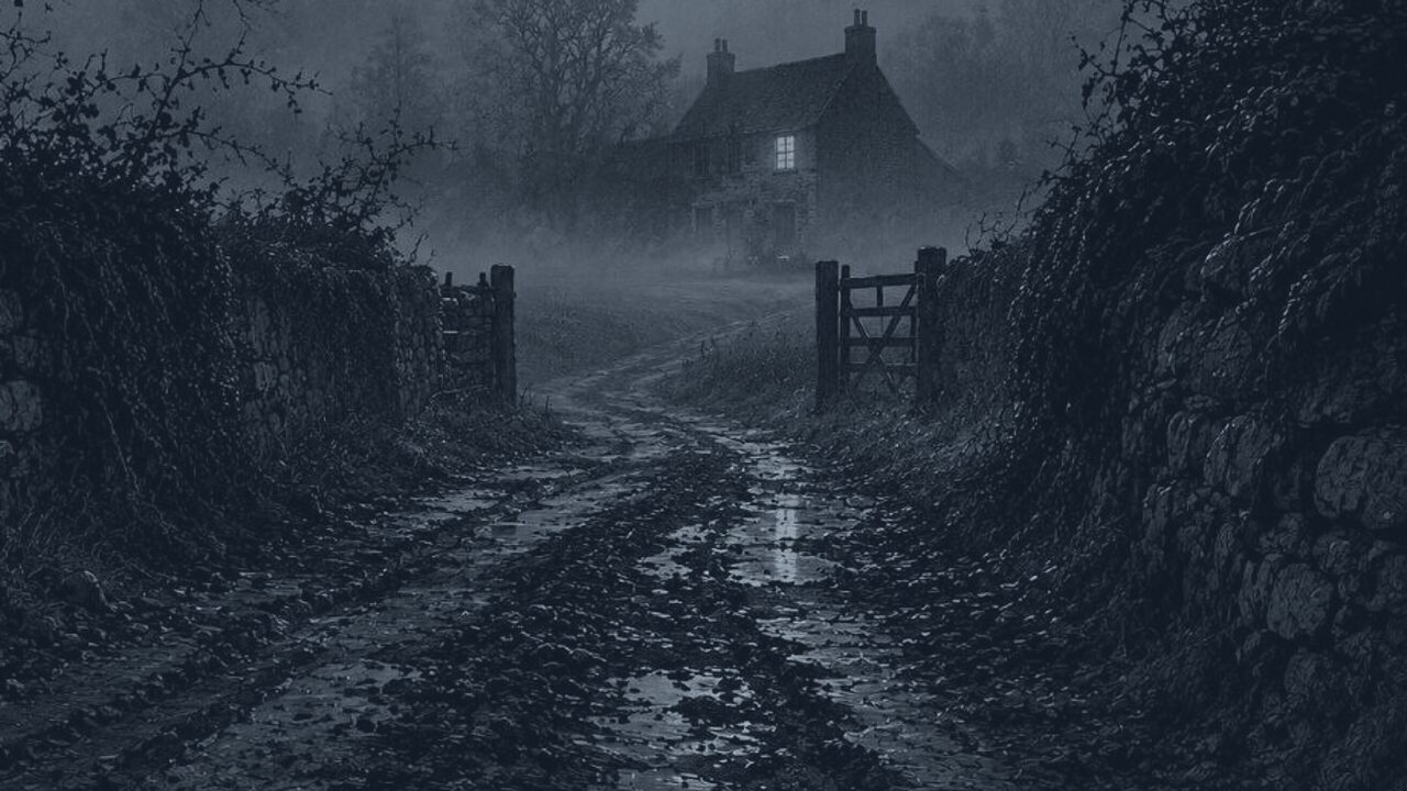 El horla — Noche cerrada, ilustración de la colección Clásicos