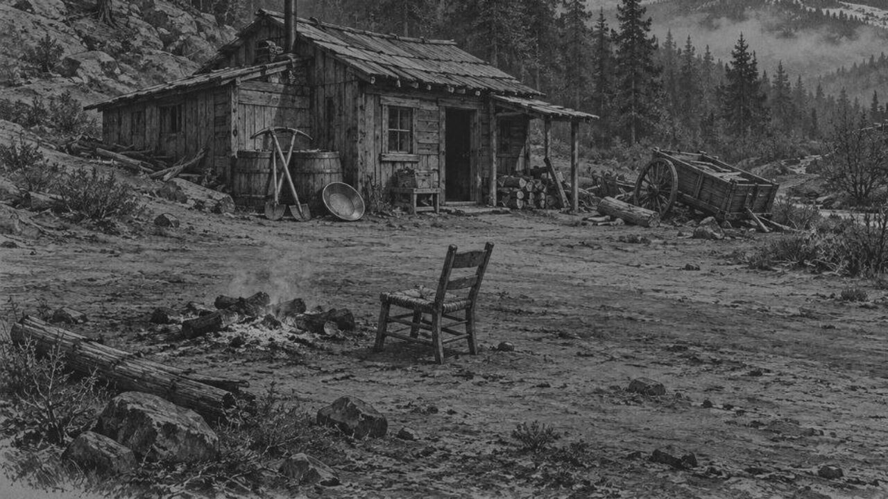 El idilio de Red-Gulch — La suerte de Roaring Camp, ilustración de la colección Clásicos