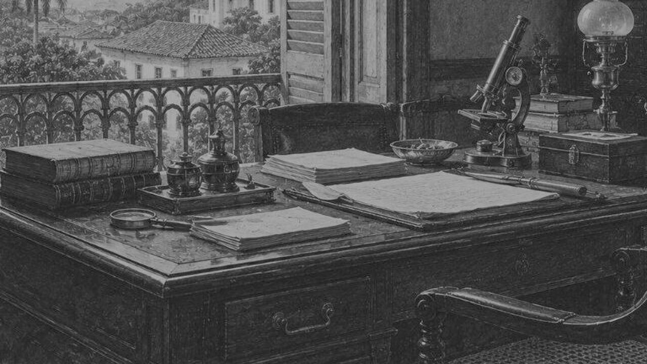 El incrédulo frente a la cartomante — El alienista, ilustración de la colección Clásicos