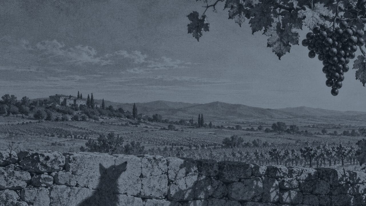 El lobo y el perro dormido — La zorra y las uvas, ilustración de la colección Clásicos