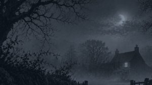 El mono blanco — Noche cerrada, ilustración de la colección Clásicos
