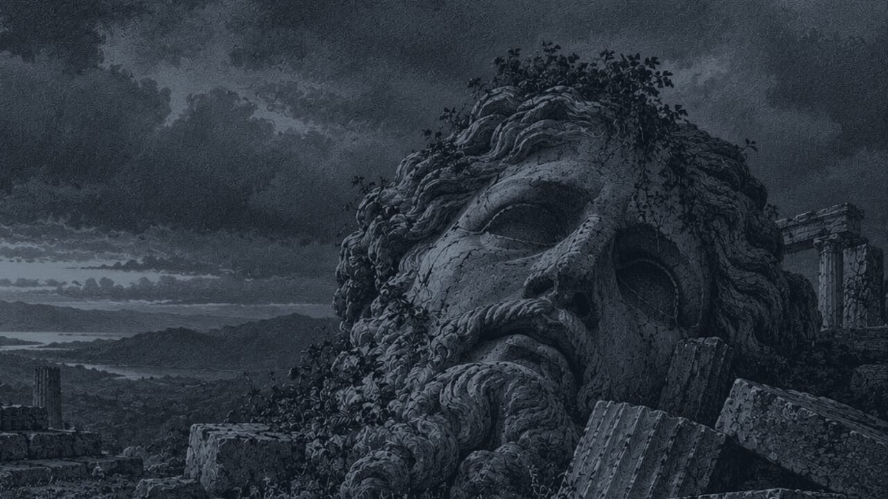 El monstruo del lago — Cuando los dioses hablaban, ilustración de la colección Clásicos