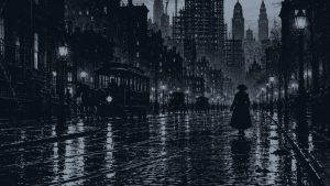 El oro que relucía — La ciudad grande, ilustración de la colección Clásicos