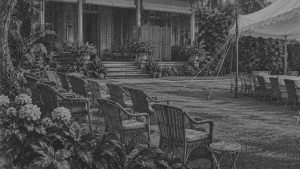 El señor y la señora Palomo — Fiesta en el jardín, ilustración de la colección Clásicos