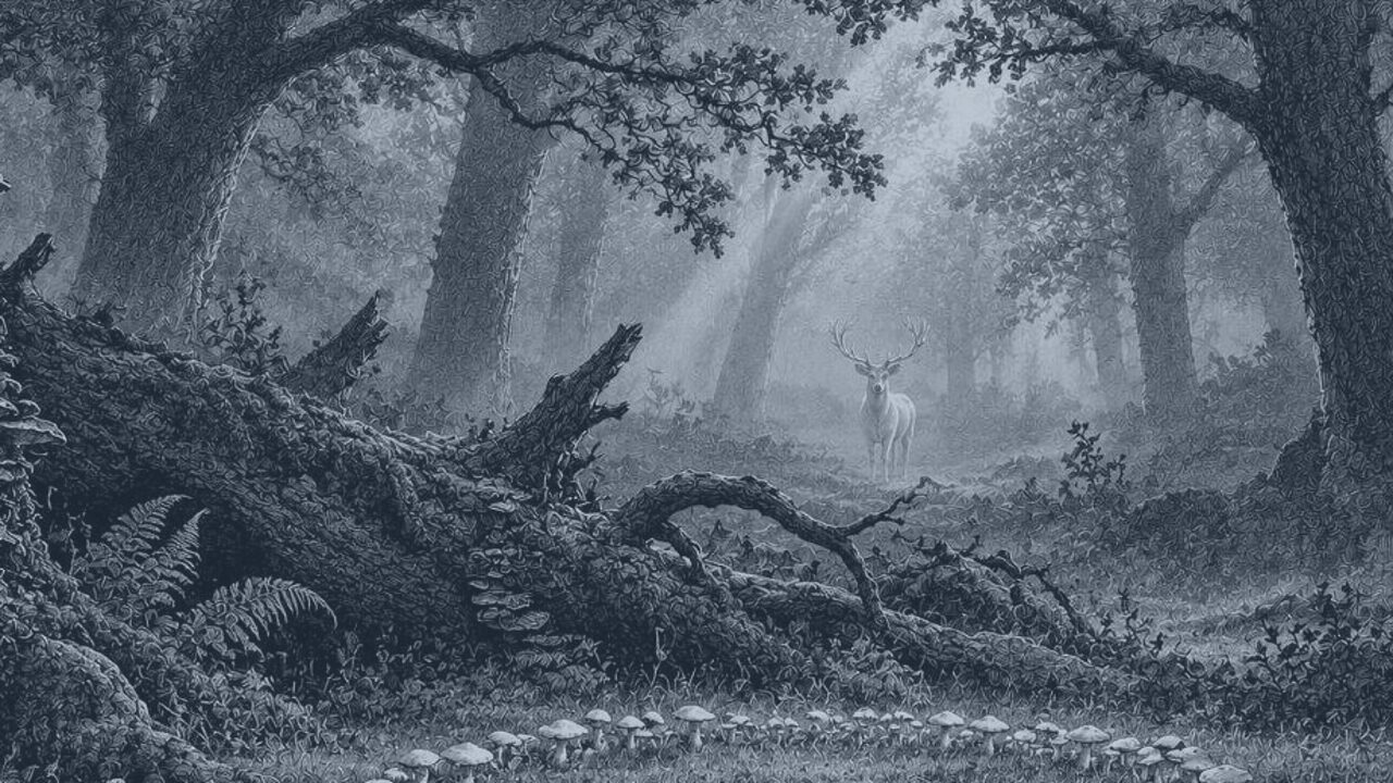 El silbato encantado — El bosque de los cuentos, ilustración de la colección Clásicos