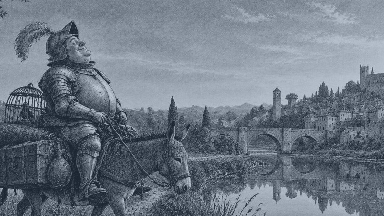 El sombrero de tres picos — El mundo al revés, ilustración de la colección Clásicos
