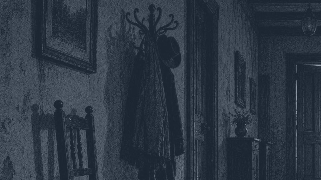 El túnel — La puerta entreabierta, ilustración de la colección Clásicos