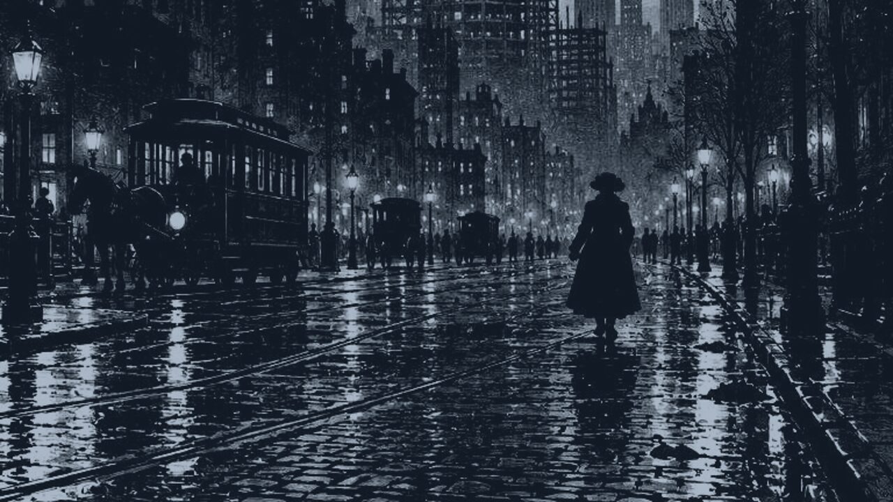 El último de los trovadores — La ciudad grande, ilustración de la colección Clásicos