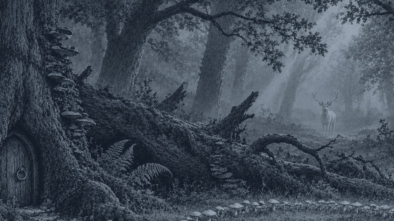 El yesquero — El bosque de los cuentos, ilustración de la colección Clásicos