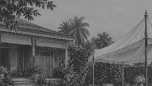 En el café Lehmann — Fiesta en el jardín, ilustración de la colección Clásicos