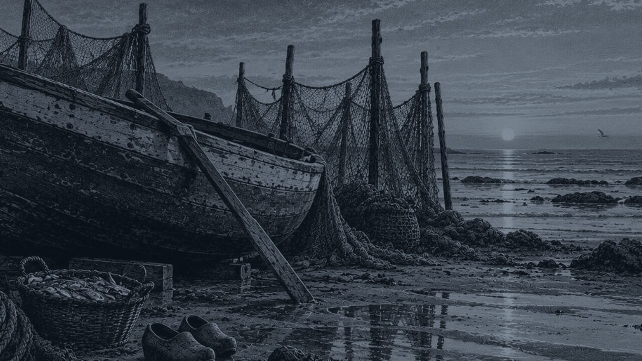 En la boca del horno — Tierra y mar, ilustración de la colección Clásicos