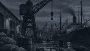 Extraordinaria historia de dos tuertos — Aventuras y crímenes, ilustración de la colección Clásicos