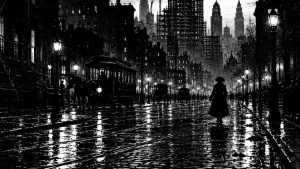 Intromisión — La ciudad grande, ilustración de la colección Clásicos