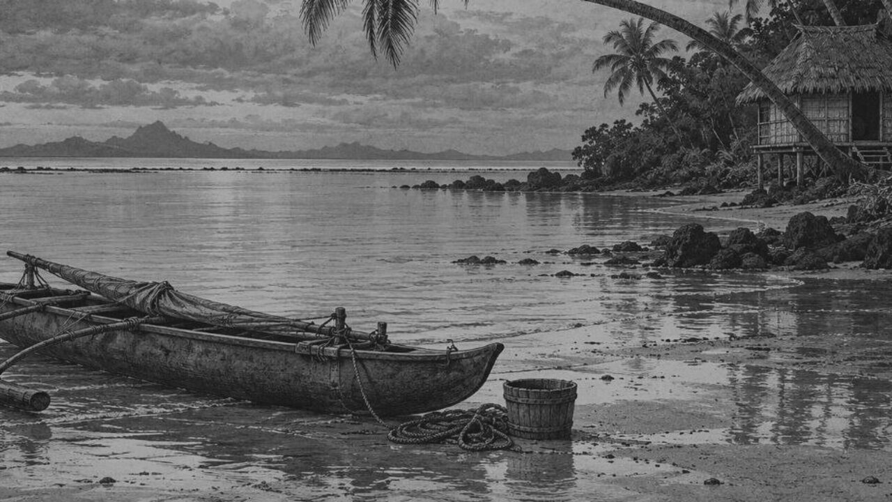 Koolau y el leproso — Los mares del Sur, ilustración de la colección Clásicos