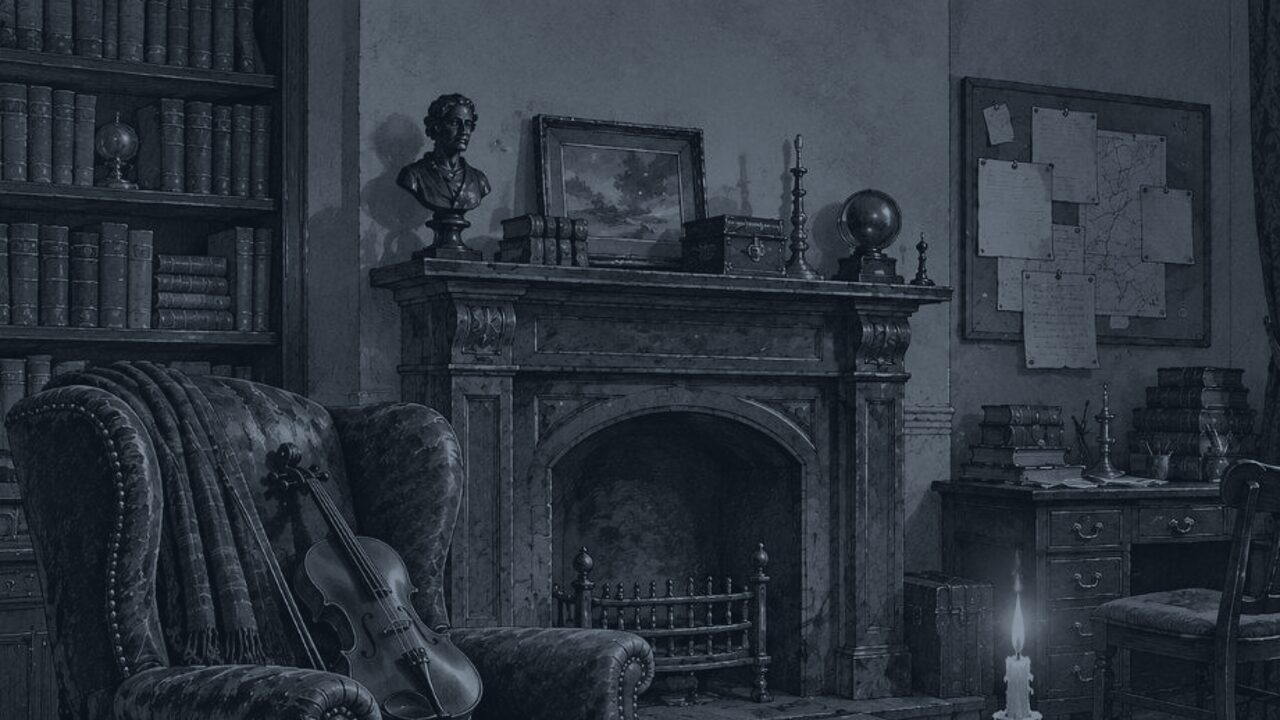 La aventura del colegio Priory — La lupa y el violín, ilustración de la colección Clásicos