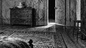 La caída de la Casa Usher — La luz encendida, ilustración de la colección Clásicos
