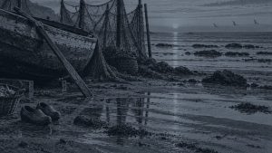 La cencerrada — Tierra y mar, ilustración de la colección Clásicos