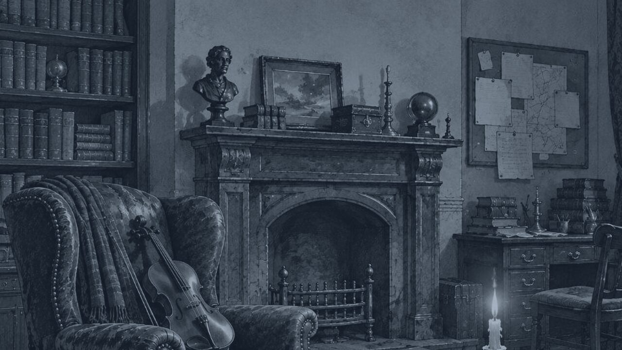 La corona de berilos — La lupa y el violín, ilustración de la colección Clásicos