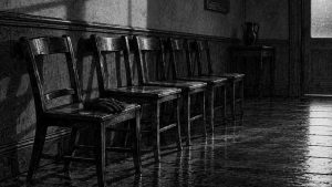 La corona — Sala de espera, ilustración de la colección Clásicos