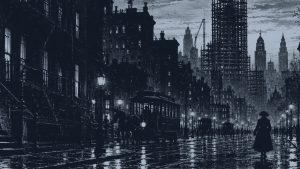La cuadratura del círculo — La ciudad grande, ilustración de la colección Clásicos