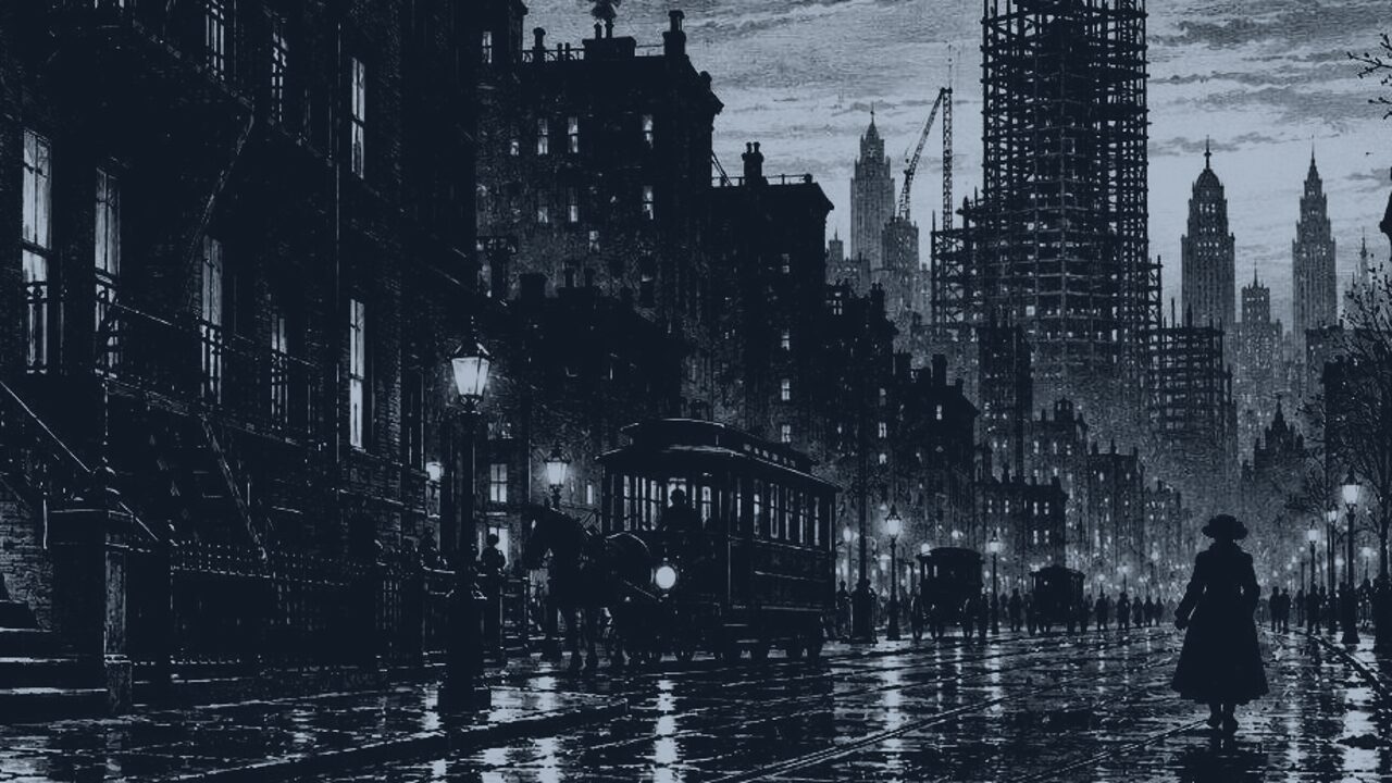La cuadratura del círculo — La ciudad grande, ilustración de la colección Clásicos