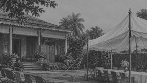 La doncella y la señora — Fiesta en el jardín, ilustración de la colección Clásicos