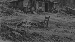 La Ilíada de Sandy Bar — La suerte de Roaring Camp, ilustración de la colección Clásicos