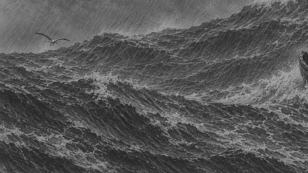 La meningitis y su sombra — Intemperie, ilustración de la colección Clásicos