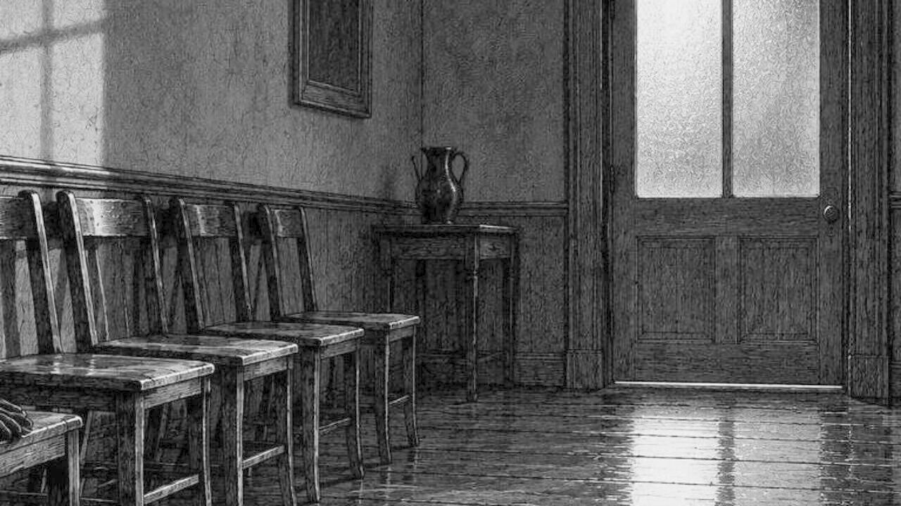 La muerte de Iván Ilich — Sala de espera, ilustración de la colección Clásicos