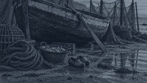 La pared — Tierra y mar, ilustración de la colección Clásicos