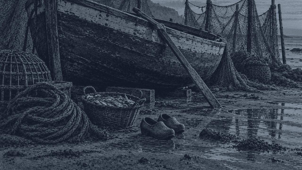 La pared — Tierra y mar, ilustración de la colección Clásicos