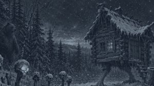 La rana zarevna — Zares, brujas y osos, ilustración de la colección Clásicos