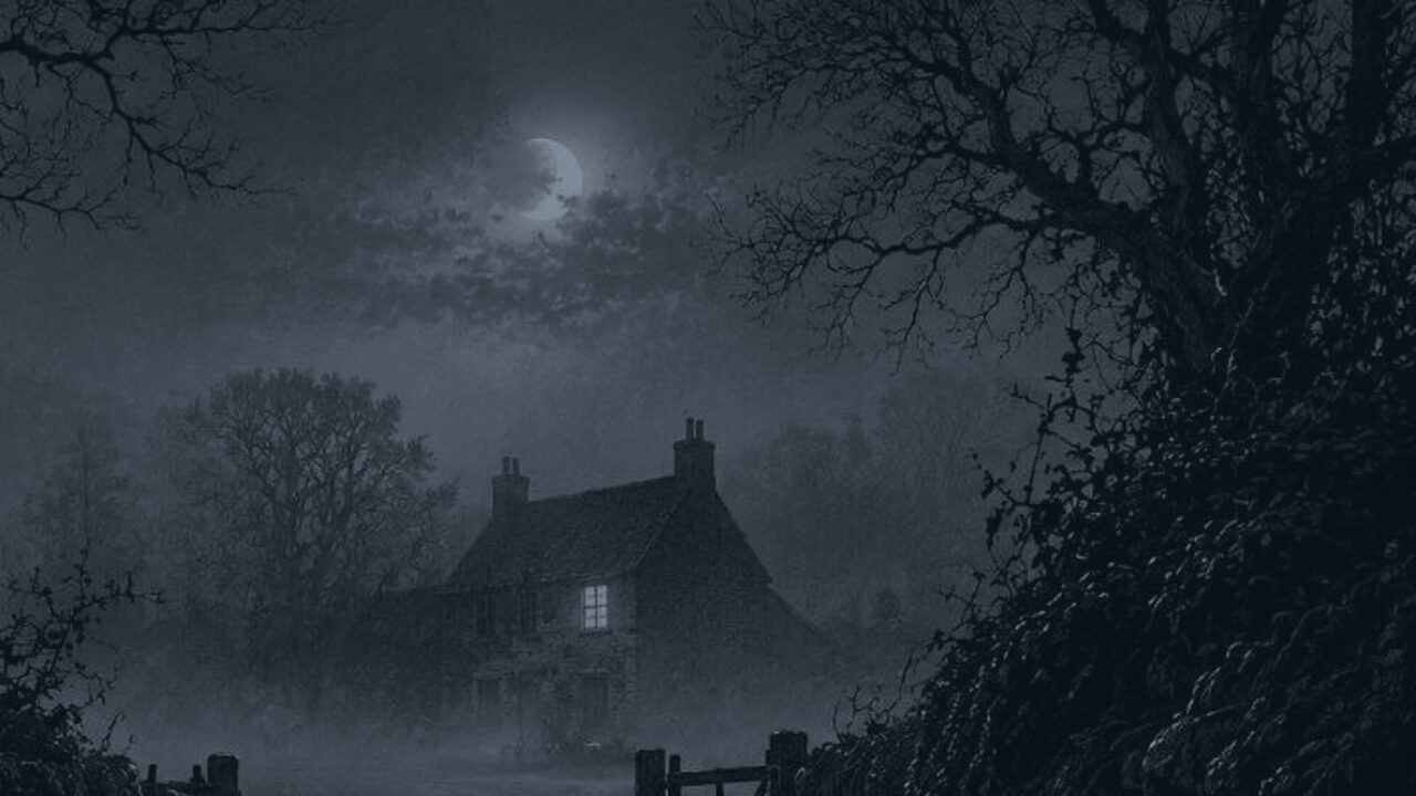 La sombra — Noche cerrada, ilustración de la colección Clásicos