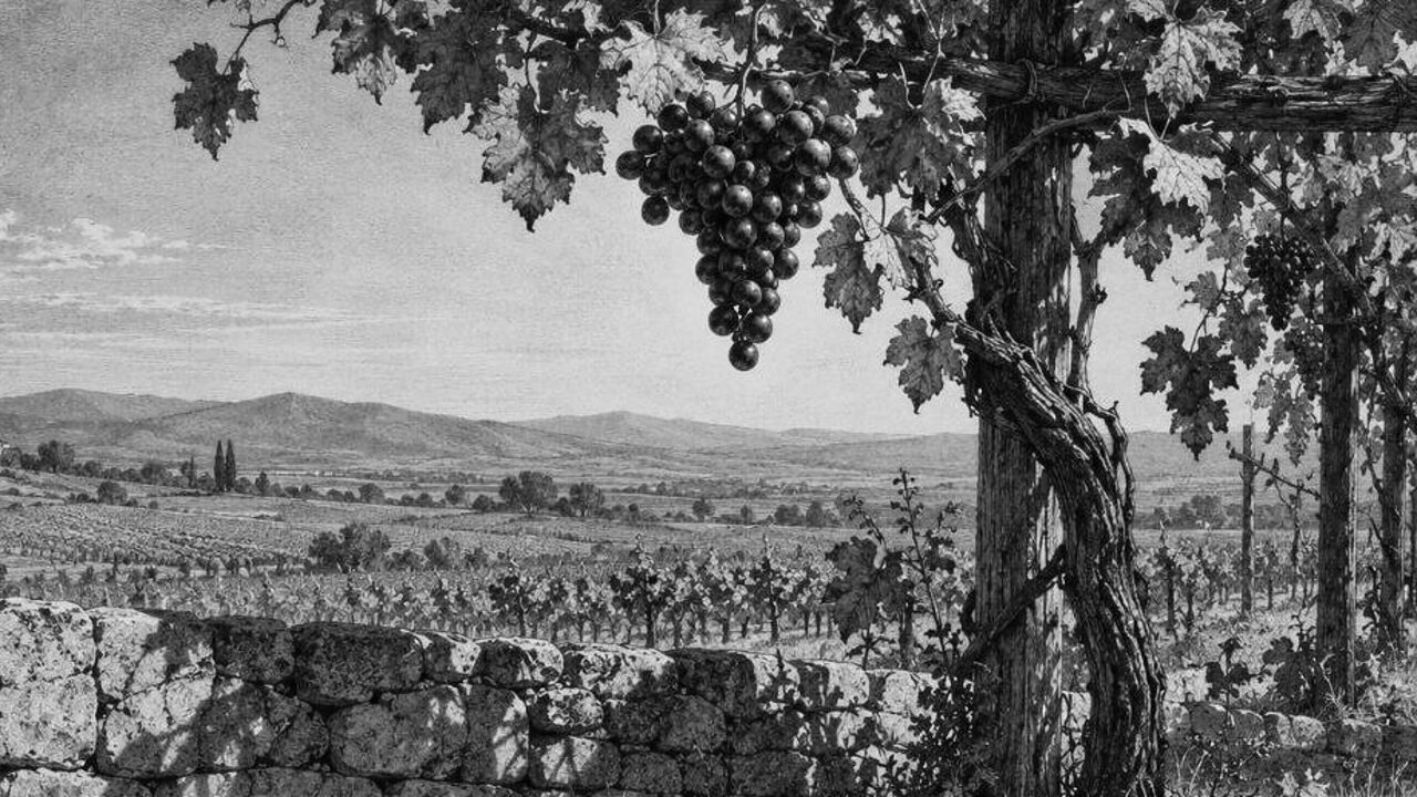 La zorra que nunca había visto un león — La zorra y las uvas, ilustración de la colección Clásicos