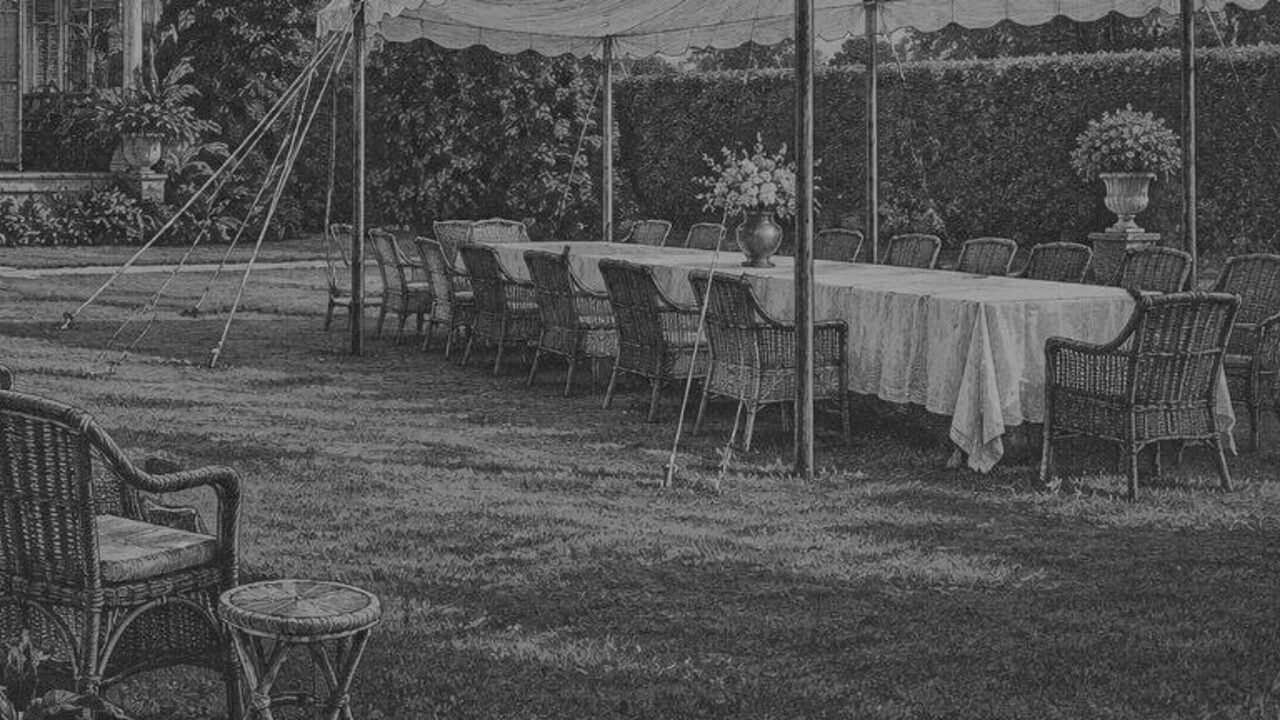 Los baños de aire — Fiesta en el jardín, ilustración de la colección Clásicos
