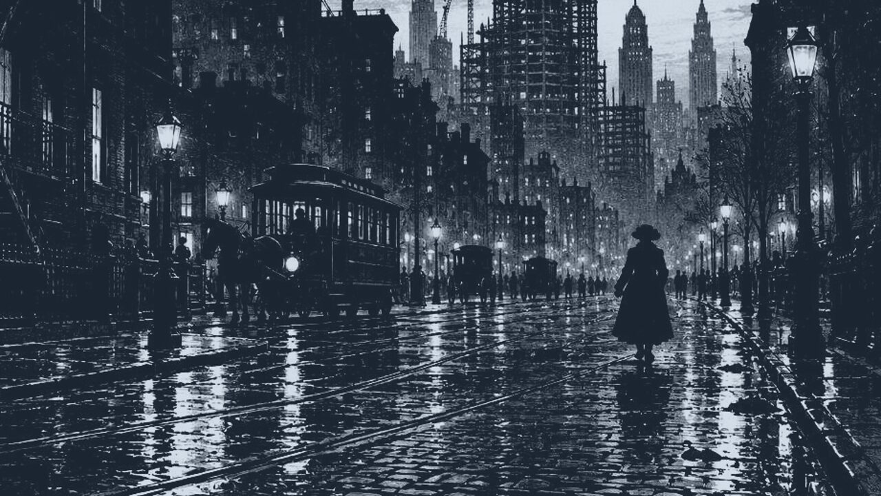Perdido con traje de desfile — La ciudad grande, ilustración de la colección Clásicos