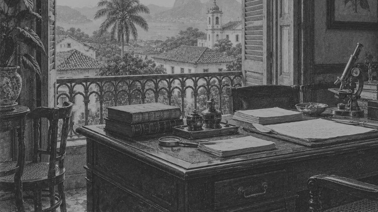 Un apólogo — El alienista, ilustración de la colección Clásicos