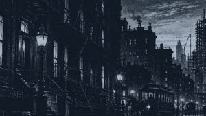 Un caso departamental — La ciudad grande, ilustración de la colección Clásicos