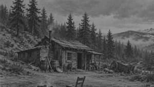Una alumna de Chestnut Ridge — La suerte de Roaring Camp, ilustración de la colección Clásicos
