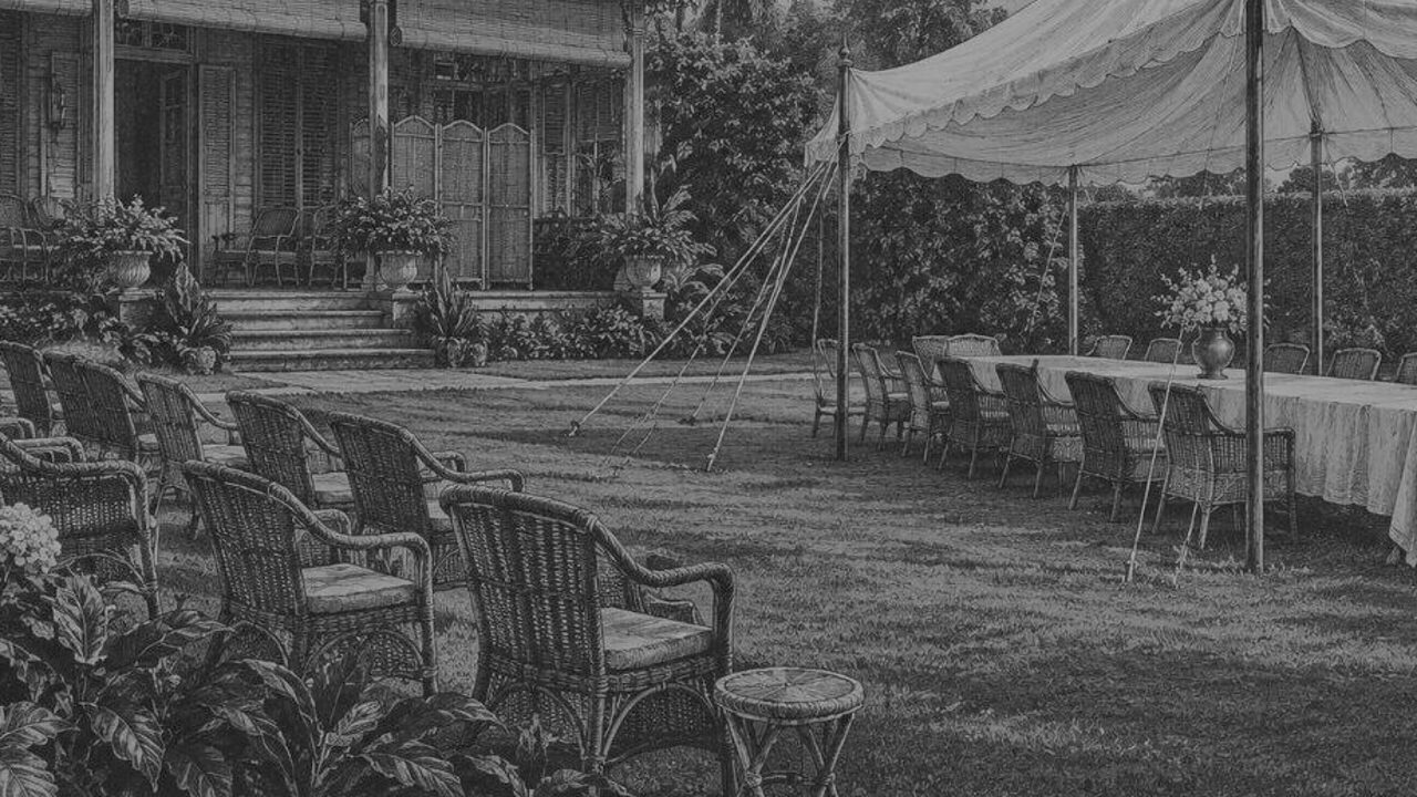 Una familia ideal — Fiesta en el jardín, ilustración de la colección Clásicos