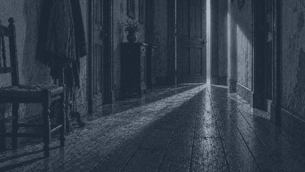 Verónica — La puerta entreabierta, ilustración de la colección Clásicos