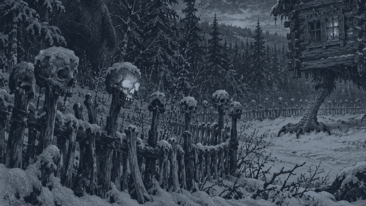 Visita al infierno — Zares, brujas y osos, ilustración de la colección Clásicos